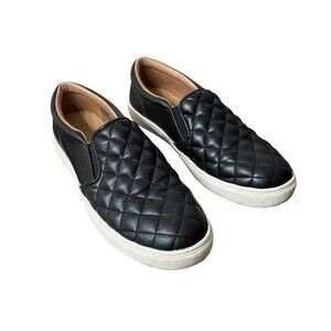 A New Day Reese Quilted Slip On Sneakers Black Memory Foam Insole Size 7.5